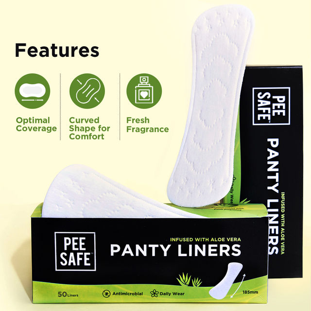 Pee Safe Tampon Regular(16pc) & Peesafe Pantyliners Aloevera Infused (50pc) Combo