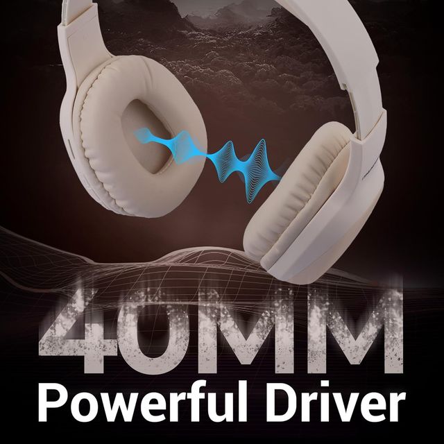 Zebronics Thunder Pro BT Headphone, Dual Pairing, Gaming Mode, ENC, Call Function, 60h Beige