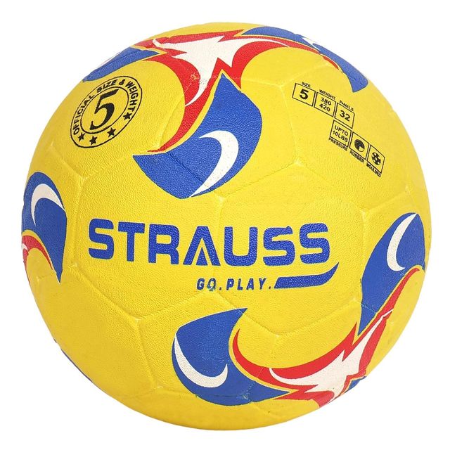 Strauss Goal football, Size-5, Yellow
