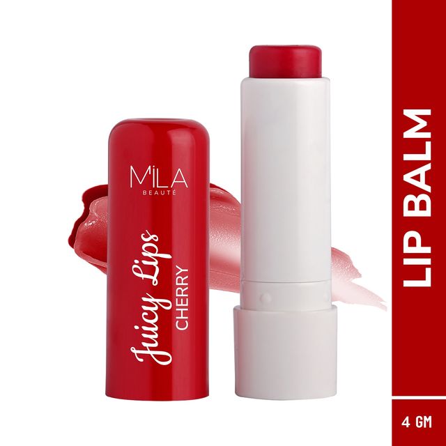 Mila Beaute Juicy Lip Balm Cherry Upto 12 Hrs Moisturisation & Tint Spf15