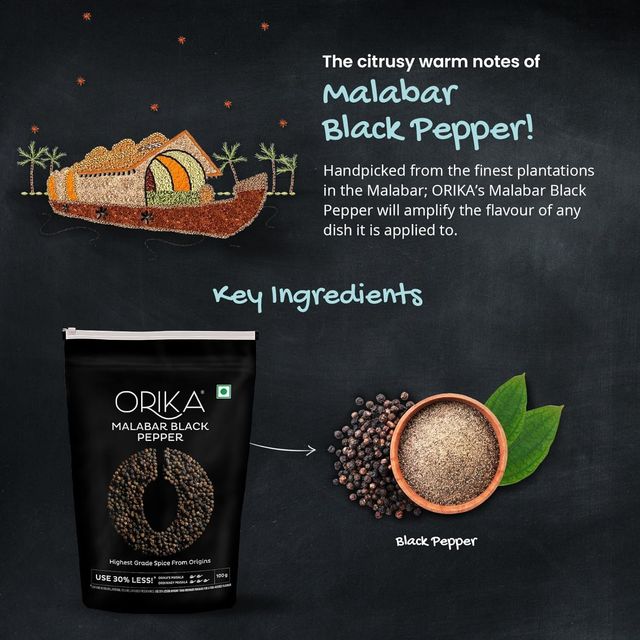 Orika Black Pepper Powder | Kaali Mirch Powder