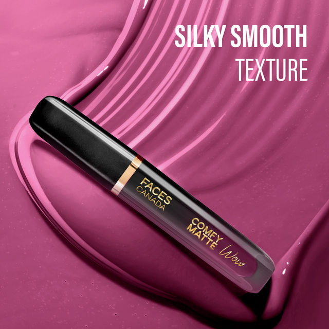 Faces Canada Comfy Matte Wow Liquid Lipstick - Orchid Opulence 10, One Swipe Application