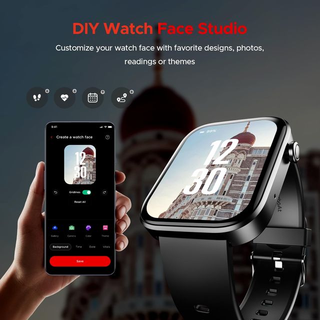 boAt Storm Call 3 Smartwatch | 1.83" Display | BT Calling - Active Black