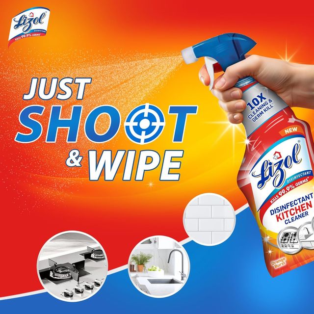 Lizol Kitchen Cleaner Spray - Cleans Stove, Chimney & Sink 450 ml Combo