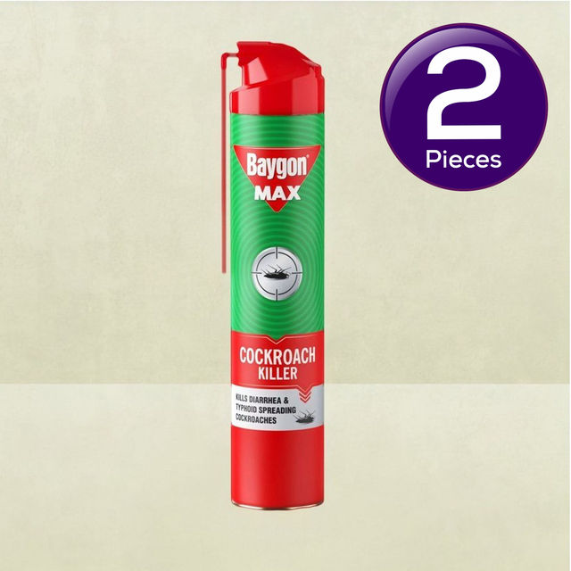 Baygon Max Cockroach Killer Spray, Kills Diarrhea And Typhoid Spreading Cockroaches 625 ml Combo