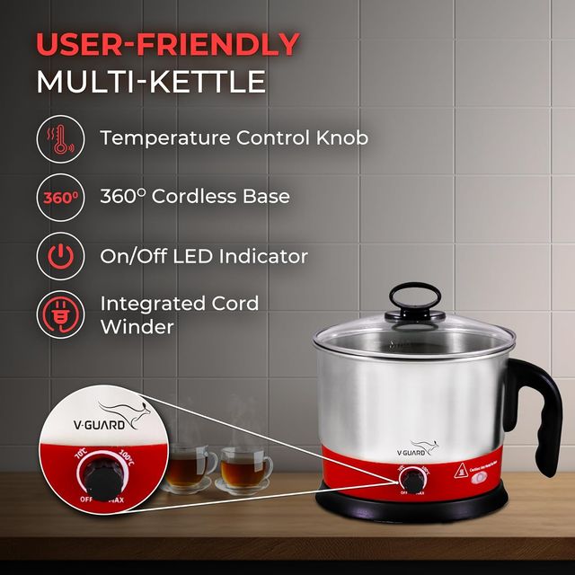 V-Guard Vkm12 Multicooker Electric Kettle 1000 Watts Cooker