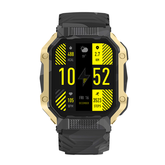Fire-Boltt Shark Smartwatch | 1.82" Display | BT Calling - Camo Black