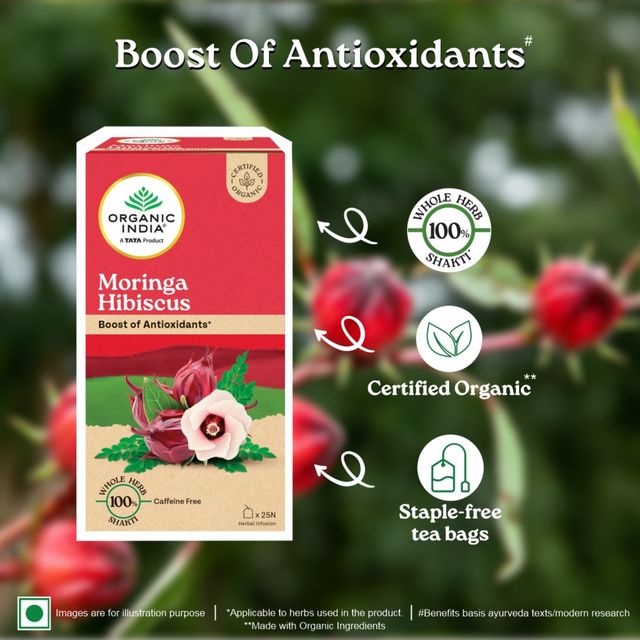 Organic India Moringa Hibiscus Organic Herbal Tea