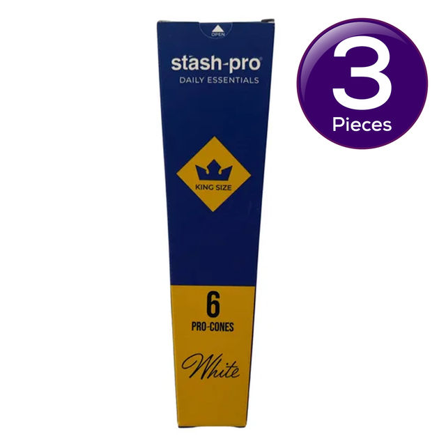 Stash-Pro Pre-Rolled Cones - White (Assorted Packaging) 6 pc Combo