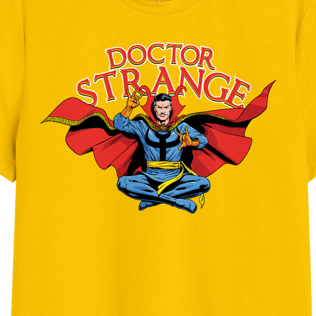 Bonorganik Men's Doc Strange Graphic Printed T-shirt | Yellow - M