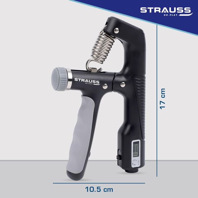 Strauss Adjustable a Shape Hand Grip With Counter | Black
