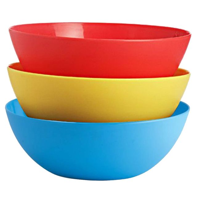 Kuber Industries Plastic Solid Mixing Bowl - 500 ml, 3 Piece, Multicolor | CTKTC034731