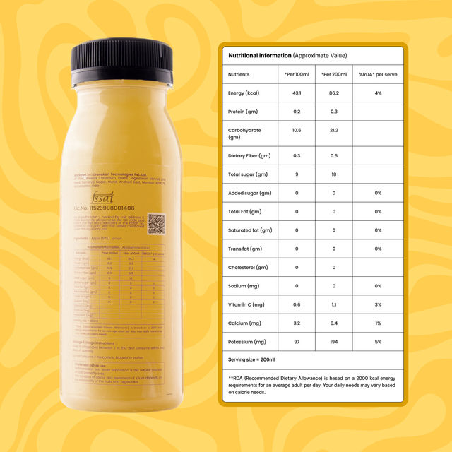 Chyll 100% Fresh Apple Juice - Cold Pressed 200 ml Combo