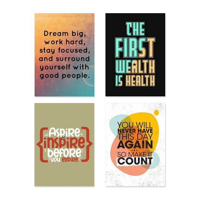 Buy Paper Plane Design Wall Posters For Office Decor Set of 10 Size