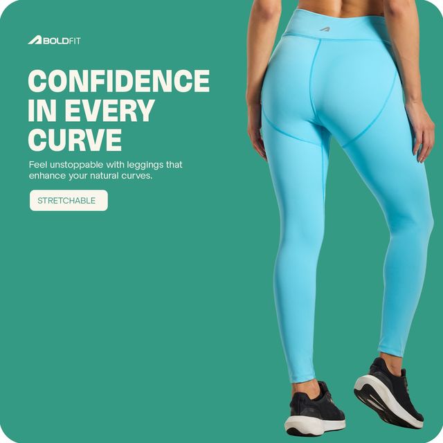 Boldfit Women's Yoga Pants Nylon Stretchable Fitness Leggings | SkyBlue - L