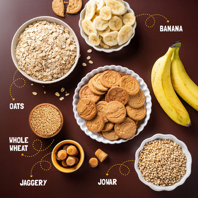 Slurrp Farm No Maida Banana Oat Cookies