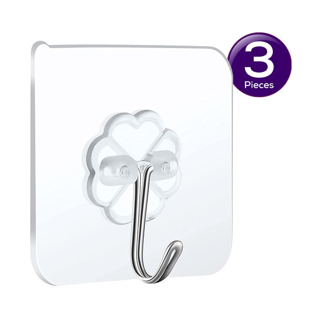 Se7En Self Adhesive Wall Hooks 4 pc Combo
