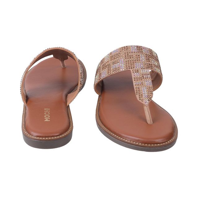 Mochi Women Beige Color Slip On Ethnic | Size UK 4 | 35-422