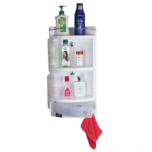 Cipla Plast Plastic Bathroom Corner Crystal Corner White