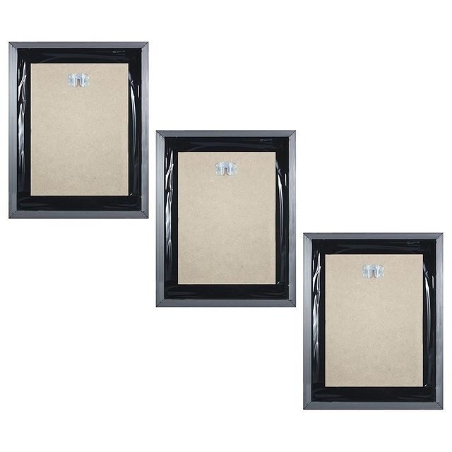 Indianara Pichwai Art Lord Shrinathji ji & Cows Wall Hanging, Set of 3, Black Frame