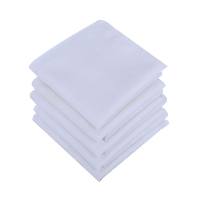 Dollar Men's Striped Cotton Handkerchief | White - Free Size