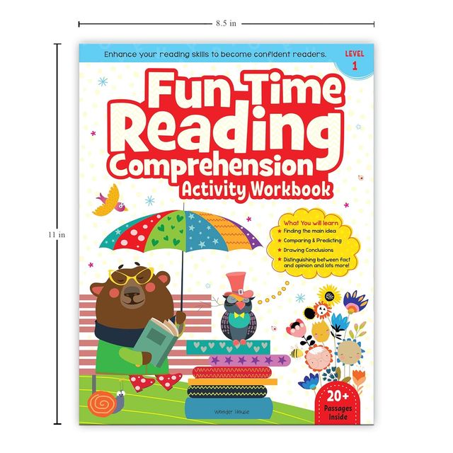 Fun Time Reading Comprehension - Activity Workbook For Children - Level 1