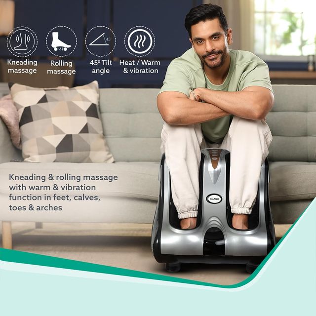 Agaro Amaze Foot, Calf & Leg Massager Machine, With Vibration & Heat, 3 Massage Levels, 4 Motors
