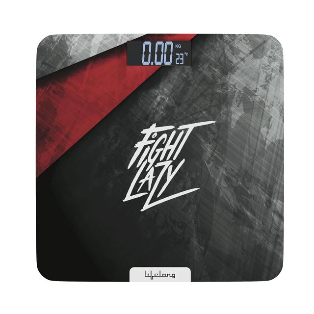 Lifelong Fight Lazy Series Weighing Scale -Digital Weight Machine | Tempered Glass