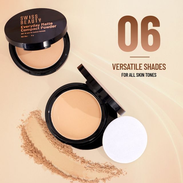 Swiss Beauty Everyday Matte Compact - 6 Hazel