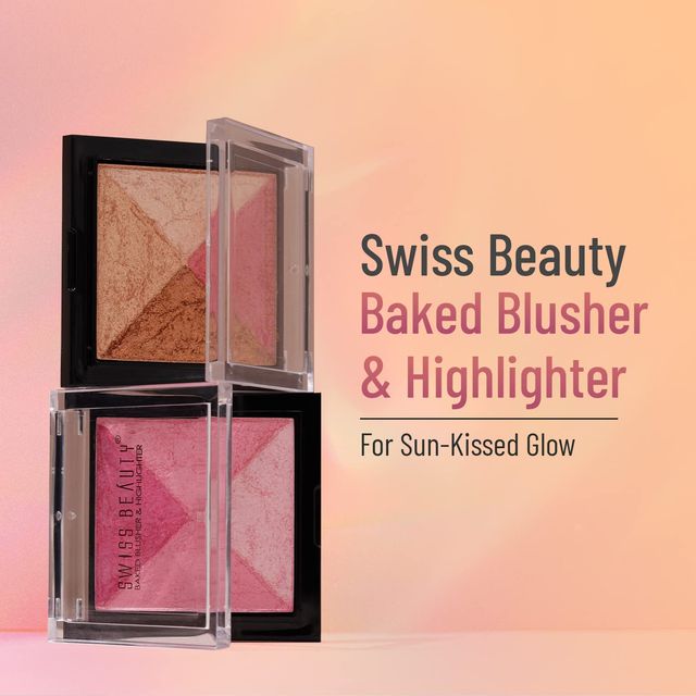 Swiss Beauty Baked Blusher & Highlighter - 01