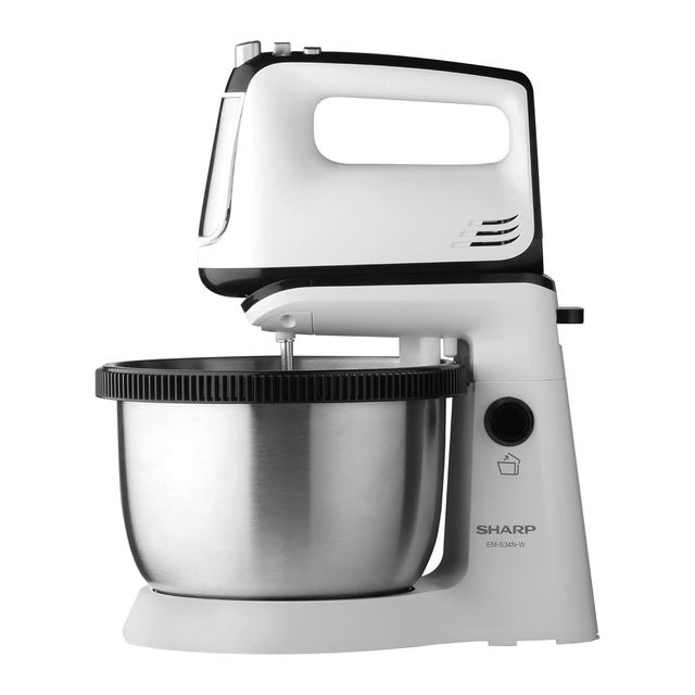 Sharp Stand Mixer EM-S34N-W | 300W | 5-Speed | 3.4 L Stainless Steel Bowl