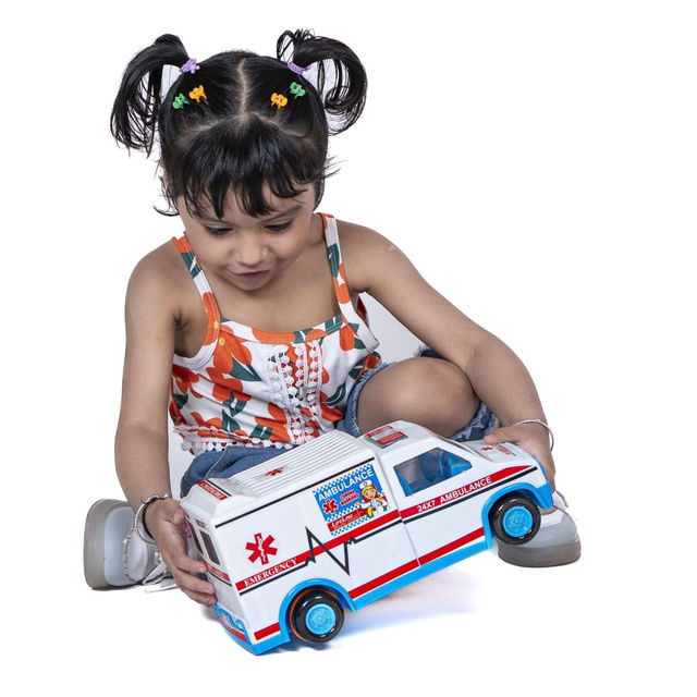 Toybharat Ambulance Toy for Kids | Ideal Travel Toy & Birthday Gift