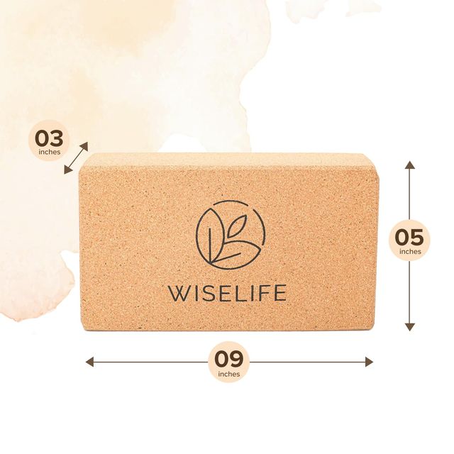 Wiselife Cork Yoga Block Set of 2