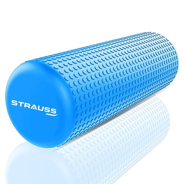 Strauss Yoga Foam Roller | 30 Cm | Blue