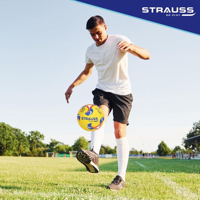 Strauss Goal football, Size-5, Yellow