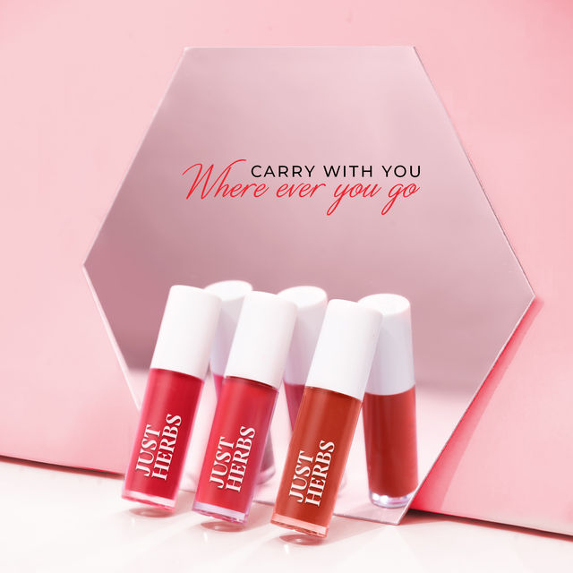 Just Herbs Enriched Liquid Lipstick Kit | Set Of 5 | Nudes And Browns