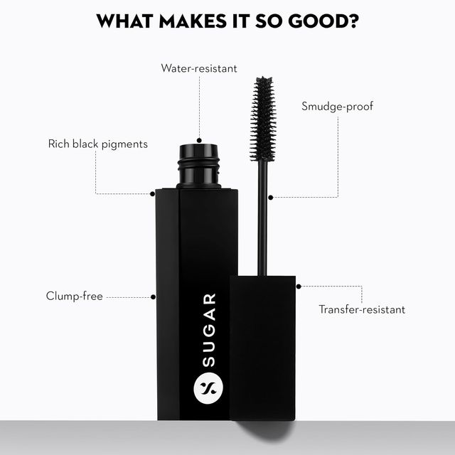 SUGAR Cosmetics Blacklash Volumizing Mascara - 01 Black Up