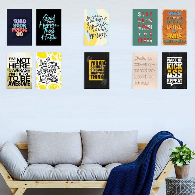 Paper Plane Design Wall Posters For Office Decor | Set of 10 | Size | 12 Inch x 18 Inch | D28