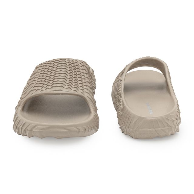 Red Tape Casual Sliders For Men | Relaxing Slip-On Support | Beige | Size 8