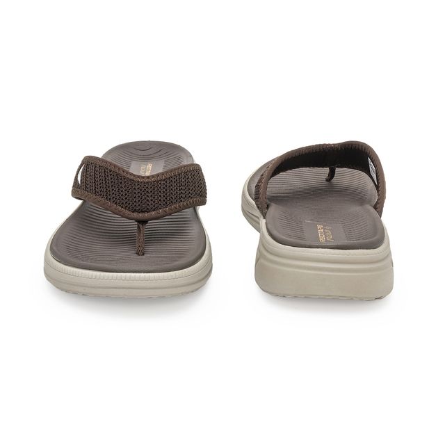 Red Tape Casual Thongs For Men | Relaxing Slip-On Support | Brown | Size 10