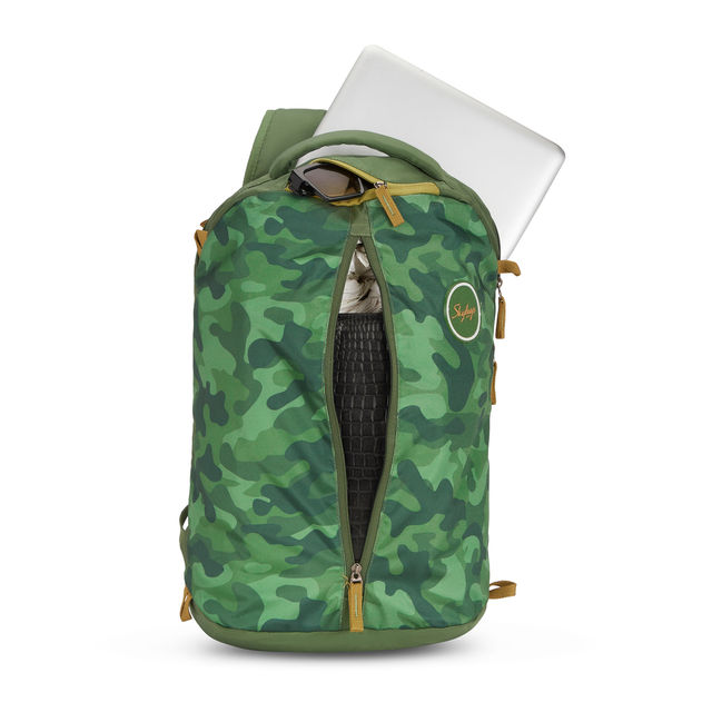 Skybags Unisex Camouflage Polyester 20 L Laptop Backpack | Green - 15.6 Inches