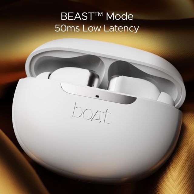 boAt Airdopes 141 Anc Tws Earbuds W/ 32db Anc, 42h Playback, 50ms Low Latency Beast(White)