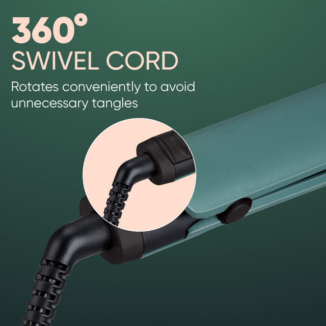 VEGA Salon Smooth Hair Straightener For Women With Ceramic Coated Plates Green (Vhsh-42)