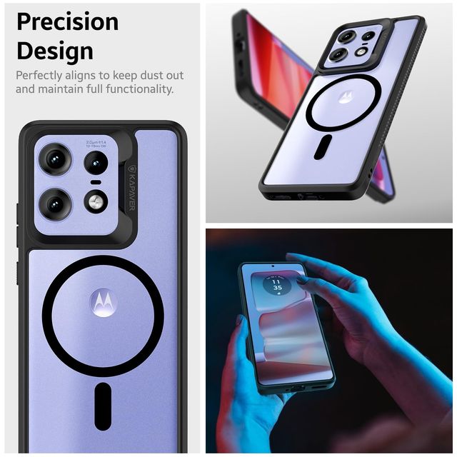 Kapaver Moto Edge 50 Pro Back Cover Case | Mag X - Black