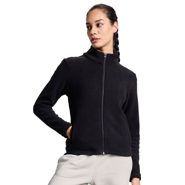 Boldfit Women's Sweatshirt Full Zipper Light Fleece Natural Insulation Pullover | Black - XL