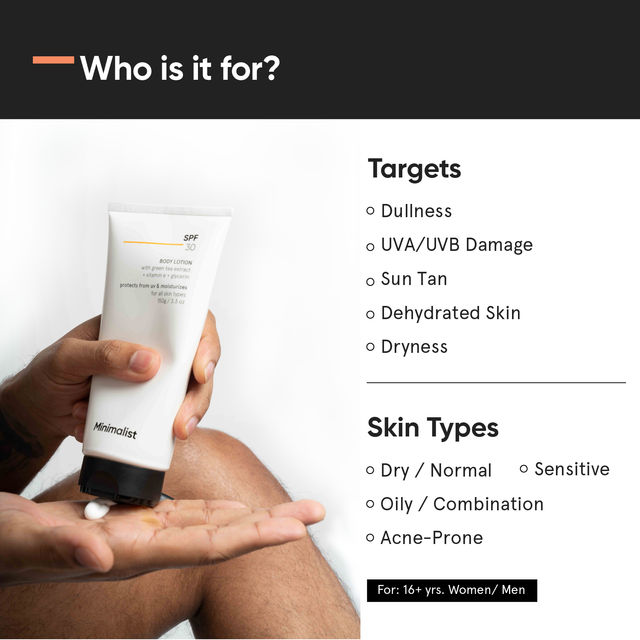 Minimalist Spf 30 Body Lotion With Vitamin E, Glycerin