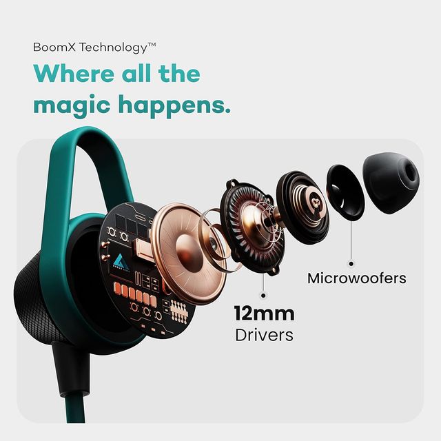 Boult Audio Bassbuds Loop 2 Wired in Ear Earphones with Mic, 10mm Powerful Driver (Black)