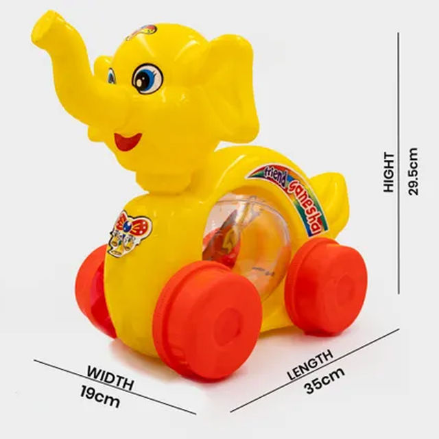Toybharat My Friend Ganesha Pull-Along Toy | Colourful Toddler Companion