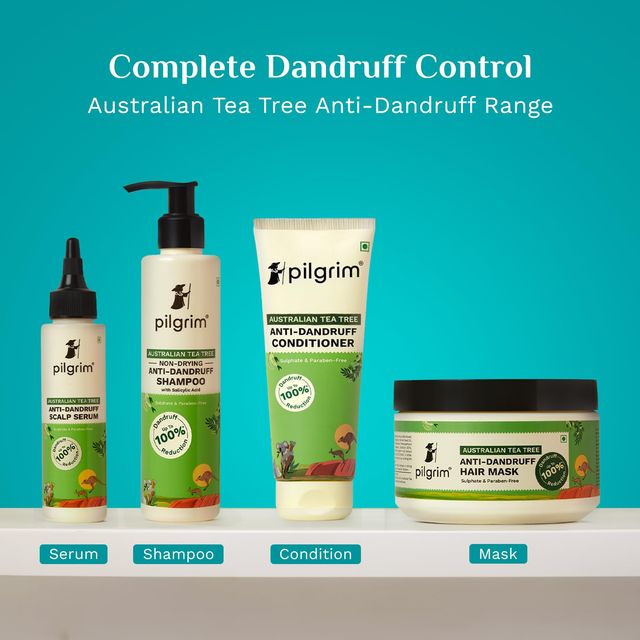 Pilgrim Tea Tree Non-Drying Anti-Dandruff Shampoo Helps remove Dandruff for Men & Women