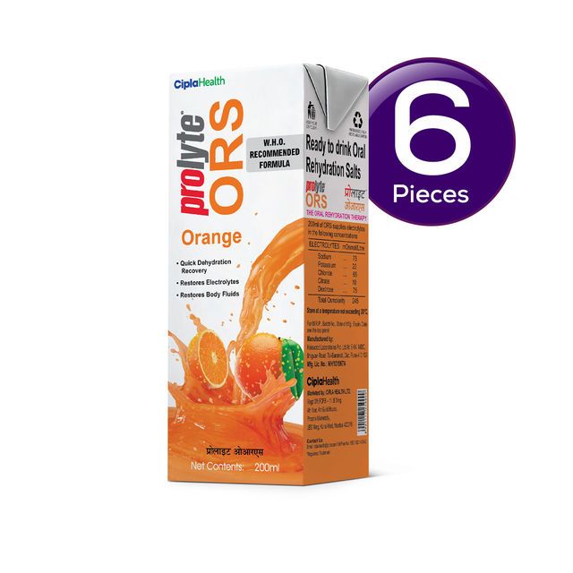 Prolyte ORS Liquid - Orange Flavour 200 ml Combo